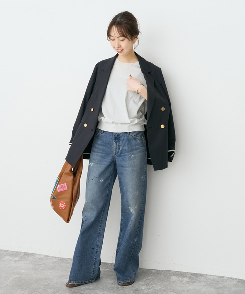 Spick & Span（スピックアンドスパン）の「AUTHEN / オーセン LAUREL WIDE（デニムパンツ・レディース・ブルー・27/25）」の2枚目の写真