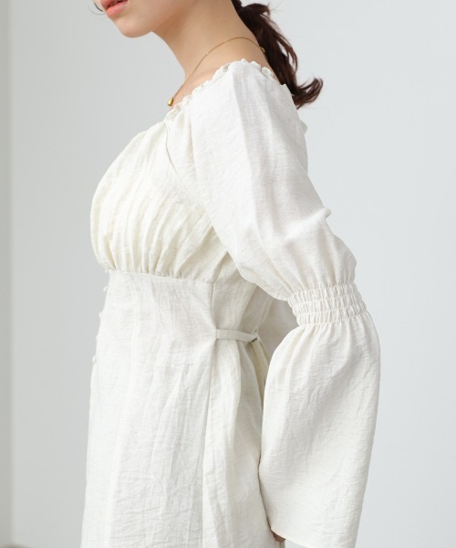 Bab（バブ）の「チェック前開きビスチェ風チュニック（Tシャツ/カットソー・レディース・アイボリー/ブルー/A・M）」の9枚目の写真