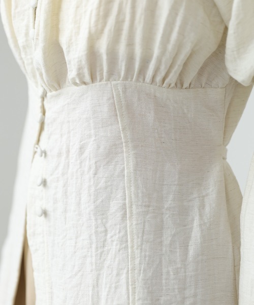 Bab（バブ）の「チェック前開きビスチェ風チュニック（Tシャツ/カットソー・レディース・アイボリー/ブルー/A・M）」の11枚目の写真