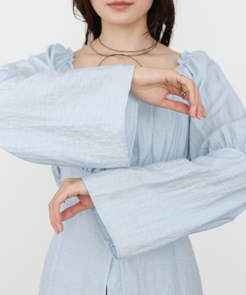 Bab（バブ）の「チェック前開きビスチェ風チュニック（Tシャツ/カットソー・レディース・アイボリー/ブルー/A・M）」の22枚目の写真