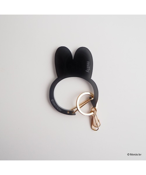 Dick Bruna(ディックブルーナ)の「MIFFY CARABINER フェイスカラビナ(キーホルダー・レディース・アイボリー/ピンク/グレー/ブルー・FREE)」の3枚目の写真