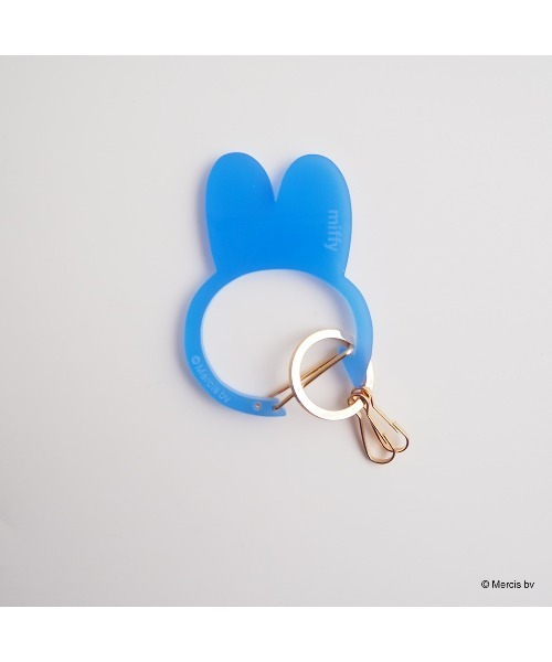 Dick Bruna(ディックブルーナ)の「MIFFY CARABINER フェイスカラビナ(キーホルダー・レディース・アイボリー/ピンク/グレー/ブルー・FREE)」の1枚目の写真