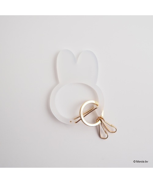 Dick Bruna(ディックブルーナ)の「MIFFY CARABINER フェイスカラビナ(キーホルダー・レディース・アイボリー/ピンク/グレー/ブルー・FREE)」の2枚目の写真