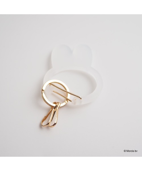 Dick Bruna(ディックブルーナ)の「MIFFY CARABINER フェイスカラビナ(キーホルダー・レディース・アイボリー/ピンク/グレー/ブルー・FREE)」の5枚目の写真