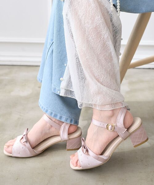 サテンビジューリボンサンダル（サンダル）｜MAJESTIC LEGON