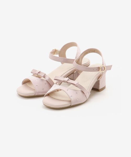 MAJESTIC LEGON（マジェスティックレゴン）の「サテンビジューリボンサンダル（サンダル・レディース・ピンク/アイボリー/ブラック・SMALL/MEDIUM/LARGE/X-LARGE）」の11枚目の写真