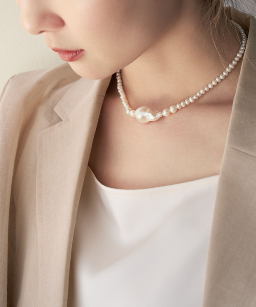 in mood（インムード）の「in mood/インムード BQ PRL 36cm choker（ネックレス・レディース・ホワイト・FREE）」の2枚目の写真
