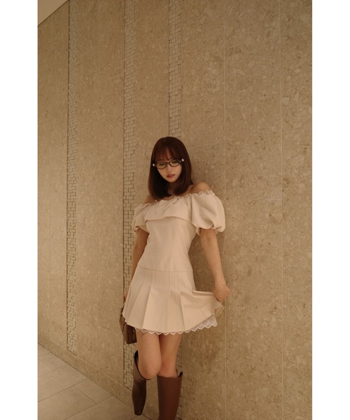 MISTREASS(ミストレアス)の「Denim-like mini dress(テーラードジャケット・レディース・ライトベージュ/ネイビー・FREE)」の13枚目の写真