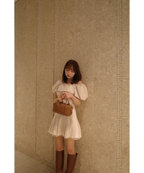 MISTREASS(ミストレアス)の「Denim-like mini dress(テーラードジャケット・レディース・ライトベージュ/ネイビー・FREE)」の14枚目の写真