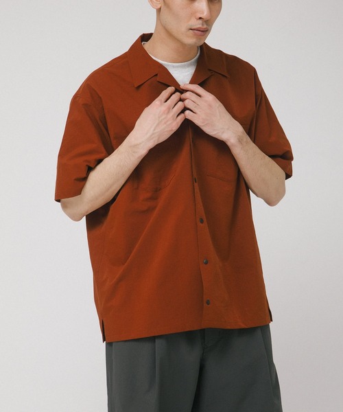 EKAL（エカル）の「DOT AIR SHORT-SLEEVE SHIRTS（シャツ/ブラウス・メンズ・オレンジ系その他/ブラック/ネイビー・MEDIUM/LARGE）」の6枚目の写真
