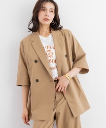 BARNYARDSTORM | 【『BABALOG』YouTubeご紹介アイテム】BARNYARDSTORM / リネンストレッチハーフスリーブジャケット＜セットアップ対応＞(テーラードジャケット)