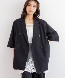 BARNYARDSTORM | BARNYARDSTORM / リネンストレッチハーフスリーブジャケット＜セットアップ対応＞(テーラードジャケット)