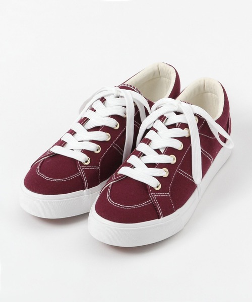 GLOBAL WORK（グローバルワーク）の「らくっションキャンバススニーカー/645029（スニーカー・レディース・ブラック/オフホワイト/レオパード/ワインレッド・LARGE/MEDIUM）」の5枚目の写真