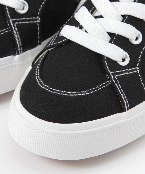 GLOBAL WORK（グローバルワーク）の「らくっションキャンバススニーカー/645029（スニーカー・レディース・ブラック/オフホワイト/レオパード/ワインレッド・LARGE/MEDIUM）」の10枚目の写真