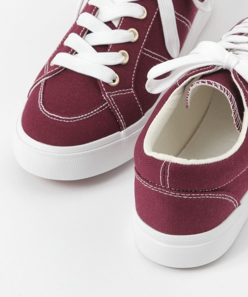 GLOBAL WORK（グローバルワーク）の「らくっションキャンバススニーカー/645029（スニーカー・レディース・ブラック/オフホワイト/レオパード/ワインレッド・LARGE/MEDIUM）」の16枚目の写真