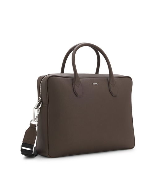 BOSS(ボス)の「グレイン ドキュメントケース ポリッシュメタルロゴ(ビジネスバッグ・メンズ・グリーン・ONESIZE)」の2枚目の写真