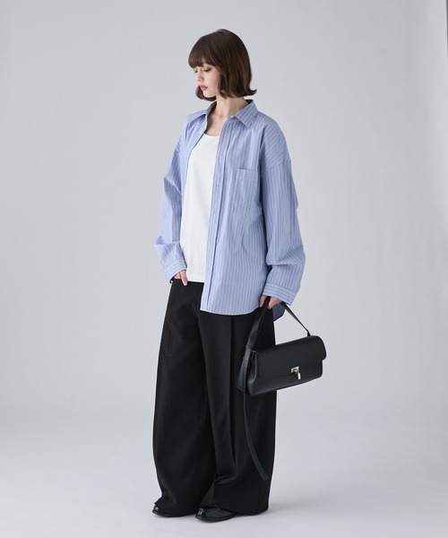 CIASENSE(シアセンス)の「合皮メタルキーロックショルダーバッグ/ハンドバッグ/Faux Leather Metal Key Lock Shoulder Bag/Handbag(ショルダーバッグ・メンズ・ブラック・FREE)」の19枚目の写真