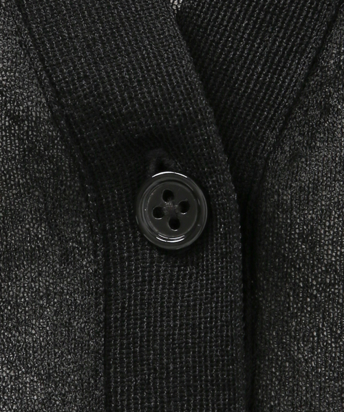 VERMEIL par iena(ヴェルメイユパーイエナ)の「シアーVネックカーディガン(カーディガン/ボレロ・レディース・ブラック/チャコールグレー/ライトグリーン・FREE)」の11枚目の写真