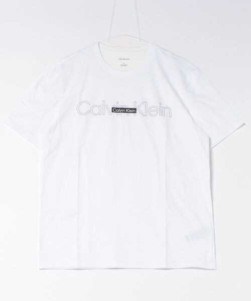 Calvin Klein(カルバン・クライン)の「CALVIN KLEIN ロゴ半袖Tシャツ(Tシャツ/カットソー・メンズ・ホワイト・SMALL/X-LARGE/LARGE/MEDIUM)」の1枚目の写真