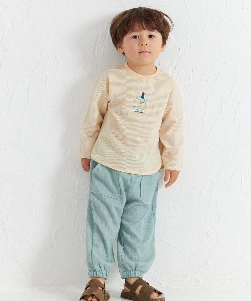 moimoln（モイモルン）の「ムーンライトゆったり9分丈パンツ（その他パンツ・キッズ・ベージュ/ミント・90cm/100cm/110cm/120cm/130cm）」の5枚目の写真