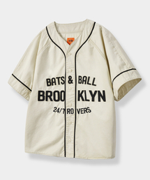 DIMITRI BLACK（ディミトリブラック）の「VLAD 24/7 ブルックリン ベースボールシャツ_クリーム（Tシャツ/カットソー）」