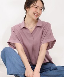 SHOO・LA・RUE | 【ひんやり/UV】インせず着られる フレンチリネンスキッパーシャツ(シャツ/ブラウス)