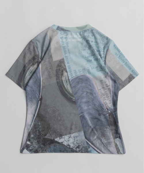 MAISON SPECIAL(メゾンスペシャル)の「Mesh Print Compact T-Shirt/メッシュプリントコンパクトTシャツ(Tシャツ/カットソー・レディース・ブルー/オレンジ/ブラック・FREE)」の14枚目の写真