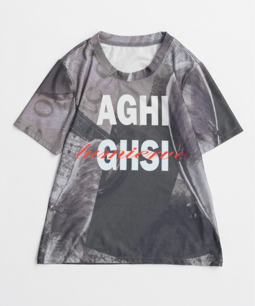 MAISON SPECIAL(メゾンスペシャル)の「Mesh Print Compact T-Shirt/メッシュプリントコンパクトTシャツ(Tシャツ/カットソー・レディース・ブルー/オレンジ/ブラック・FREE)」の18枚目の写真