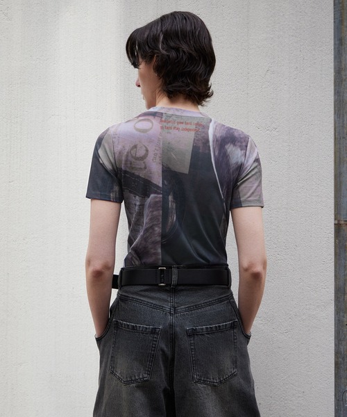 MAISON SPECIAL(メゾンスペシャル)の「Mesh Print Compact T-Shirt/メッシュプリントコンパクトTシャツ(Tシャツ/カットソー・レディース・ブルー/オレンジ/ブラック・FREE)」の16枚目の写真