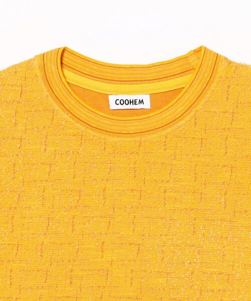 fennica(フェニカ)の「COOHEM / TWEED T SHIRT(Tシャツ/カットソー・メンズ・ブラック・LARGE)」の3枚目の写真
