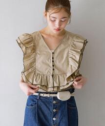 KBF（ケイビーエフ）の「2WAYバイカラーフリルブラウス（シャツ/ブラウス）」