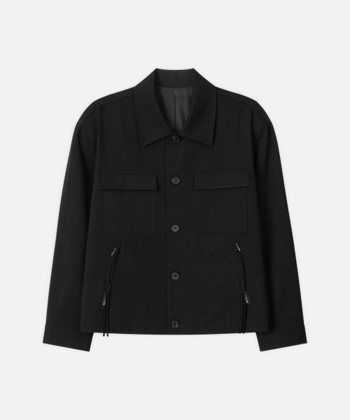DRAW FIT（ドローフィット）の「ドーブウールハイドブルゾンジャケット[ブラック]（ブルゾン・メンズ・その他・M/L/XL）」の4枚目の写真