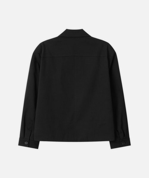 DRAW FIT（ドローフィット）の「ドーブウールハイドブルゾンジャケット[ブラック]（ブルゾン・メンズ・その他・M/L/XL）」の6枚目の写真