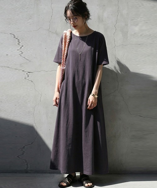 antiqua(アンティカ)の「綿100 Aライン ワンピース(ワンピース・レディース・ブラック/ネイビー/ダークグレー/ブラウン系その他・P/R)」の18枚目の写真