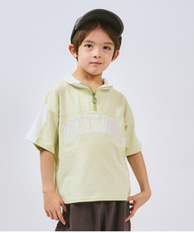 minimal | ハーフジップルーズ半袖Tシャツ(Tシャツ/カットソー)