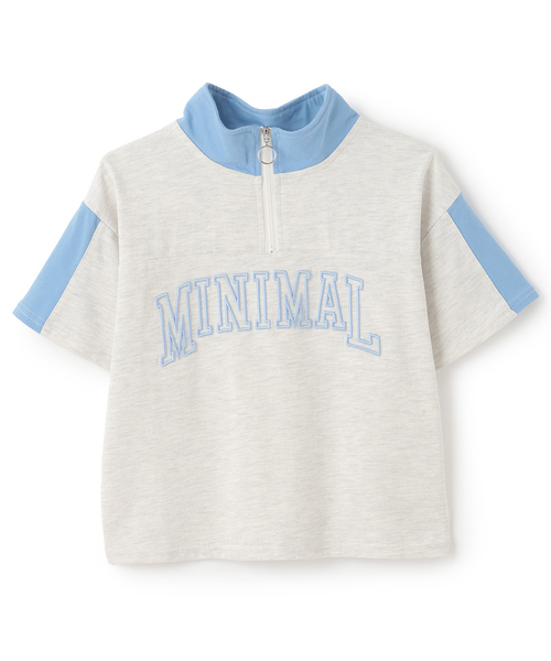 minimal（ミニマル）の「ハーフジップルーズ半袖Tシャツ（Tシャツ/カットソー・キッズ・ホワイト系その他/ライトグリーン/チャコール・140cm/130cm/120cm/110cm/100cm）」の11枚目の写真