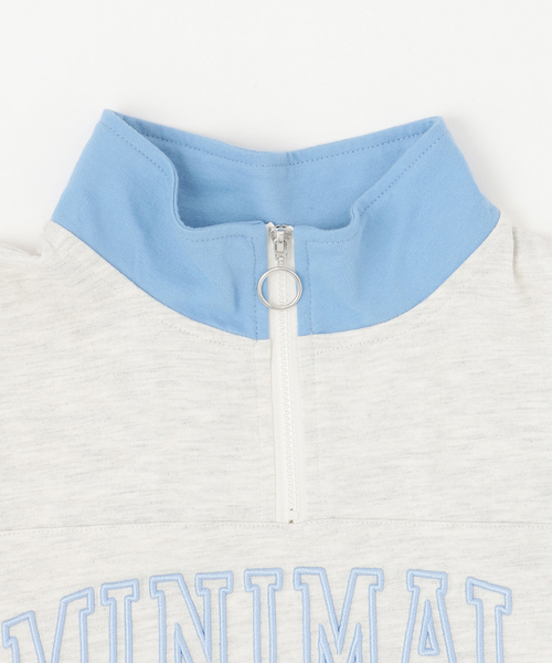 minimal（ミニマル）の「ハーフジップルーズ半袖Tシャツ（Tシャツ/カットソー・キッズ・ホワイト系その他/ライトグリーン/チャコール・140cm/130cm/120cm/110cm/100cm）」の15枚目の写真