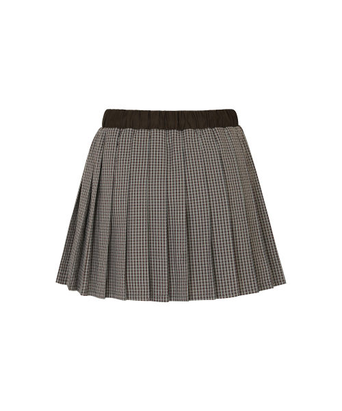 PLAYBOO（プレイブー）の「PLEATED DRAWSTRING SKIRT W/INNER PANTS_Olive Plaid（スカート・レディース・その他・SMALL/MEDIUM）」の2枚目の写真