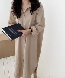 ベーシックロングシャツワンピース