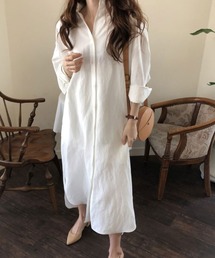 ベーシックロングシャツワンピース
