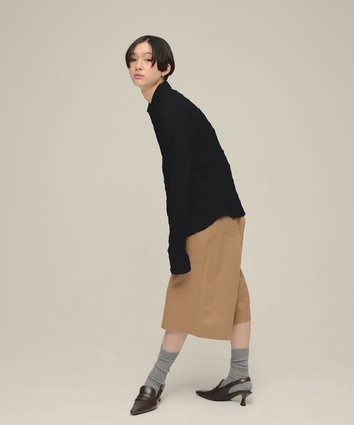 eL(エル)の「【eL】Cut Sleek Shirt/668747(シャツ/ブラウス・レディース・ブラック/オフホワイト・FREE)」の11枚目の写真