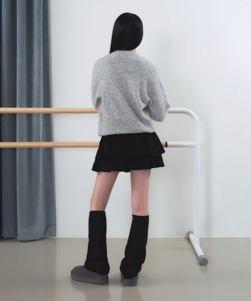 MUSINSA STANDARD WOMAN（ムシンサスタンダードウーマン）の「ウィメンズ18Wコーデュロイティアードミニスカート[ブラック]（スカート・レディース・その他・X-SMALL/LARGE/MEDIUM/SMALL）」の3枚目の写真
