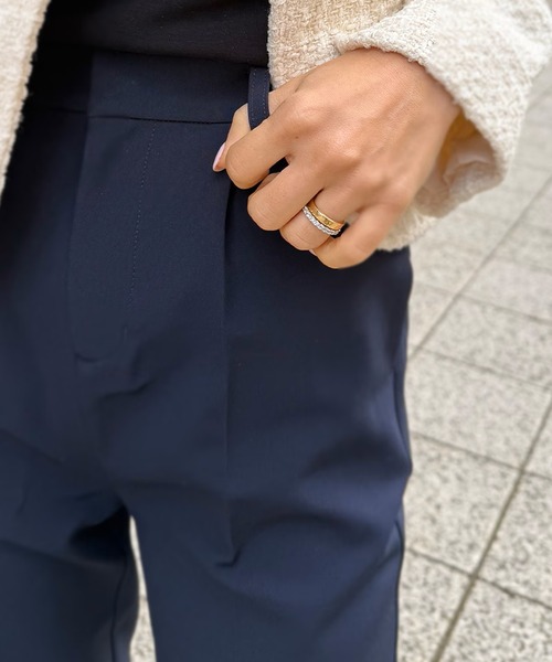 ST.ROONEY（セントルーニー）の「テーパードタックパンツRefine【低身長・小柄女性向け】（スラックス・レディース・ブラック/ホワイト/ピンク/ネイビー/ベージュ・XS）」の12枚目の写真