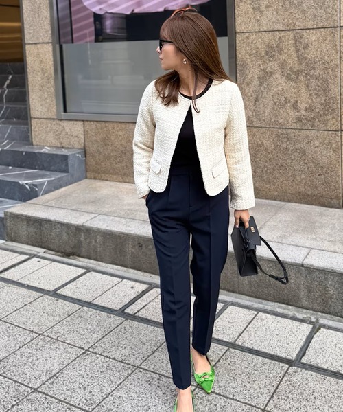 ST.ROONEY（セントルーニー）の「テーパードタックパンツRefine【低身長・小柄女性向け】（スラックス・レディース・ブラック/ホワイト/ピンク/ネイビー/ベージュ・XS）」の16枚目の写真