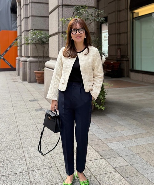 ST.ROONEY（セントルーニー）の「テーパードタックパンツRefine【低身長・小柄女性向け】（スラックス・レディース・ブラック/ホワイト/ピンク/ネイビー/ベージュ・XS）」の18枚目の写真