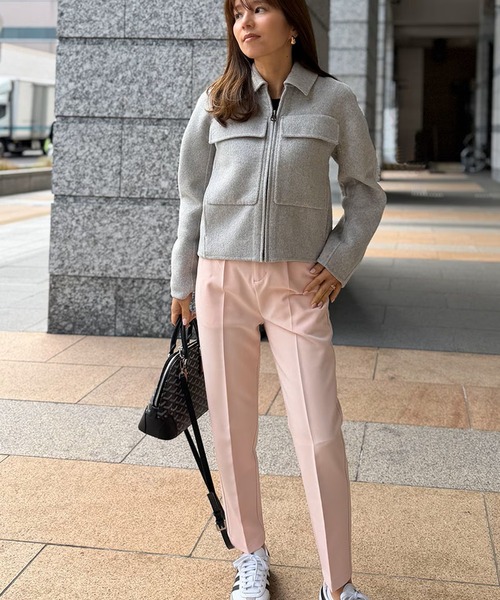 ST.ROONEY（セントルーニー）の「テーパードタックパンツRefine【低身長・小柄女性向け】（スラックス・レディース・ブラック/ホワイト/ピンク/ネイビー/ベージュ・XS）」の22枚目の写真