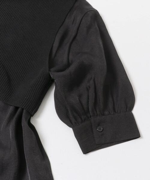 ITEMS URBANRESEARCH(アイテムズ アーバンリサーチ)の「ニットベストドッキングシャツ(シャツ/ブラウス・レディース・オフホワイト/ブラック・FREE)」の10枚目の写真