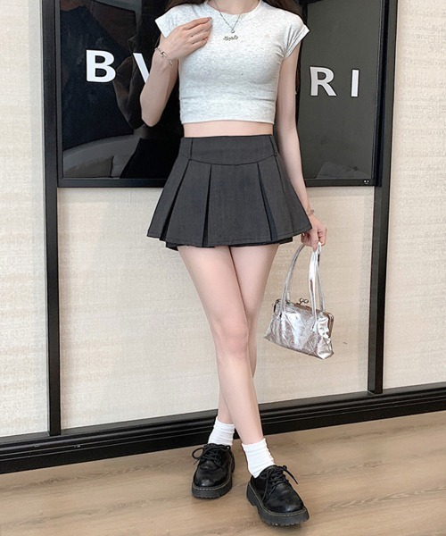 Riff(リフ)の「プリーツミニスカート スカパン(スカート・レディース・ブラック/グレー・S/M/L)」の11枚目の写真