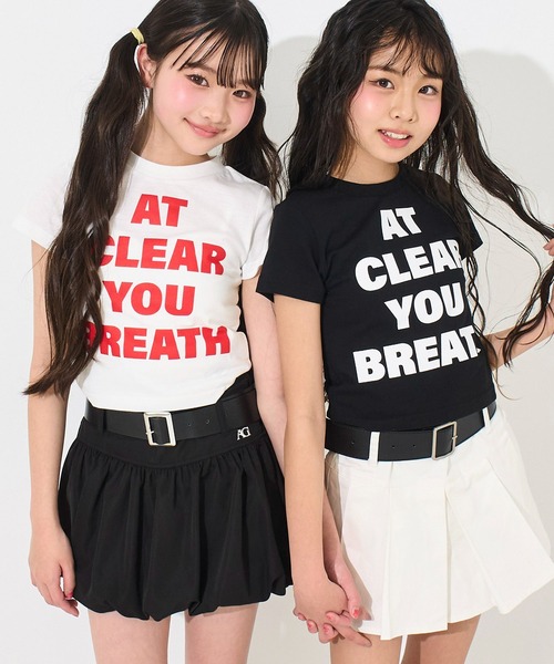 ANAP GiRL(アナップガール)の「メッセージロゴ ミニ Tシャツ(Tシャツ/カットソー・キッズ・ブラック/ホワイト/イエロー・S/XS/M)」の7枚目の写真