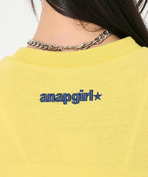 ANAP GiRL(アナップガール)の「メッセージロゴ ミニ Tシャツ(Tシャツ/カットソー・キッズ・ブラック/ホワイト/イエロー・S/XS/M)」の18枚目の写真